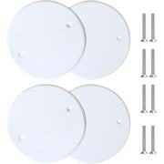 Oraceous 4pcs Ceiling Blank-Up Cover Plate Round Outlet Cover Plastic Electrical Cover Ceiling Holes Blank Cover Wall Plate Electrical Covers